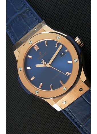 Hublot Classic Fusion Reloj Réplica Suizo en Oro King color Azul - Réplica a Espejo 1:1