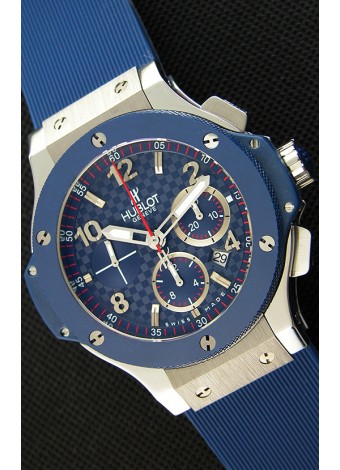 Hublot Big Bang Reloj Réplica Suizo Dial en Carbon Color Azul  - Réplica a Espejo 1:1