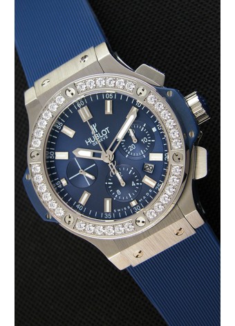 Hublot Big Bang Reloj Réplica Suizo Caja en Acero color Azul Réplica a Espejo 1:1