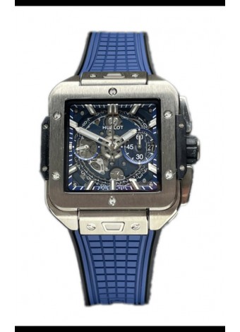 Hublot Square Bang Unico Titanio Azul Reloj Cronógrafo Réplica Espejo 1:1