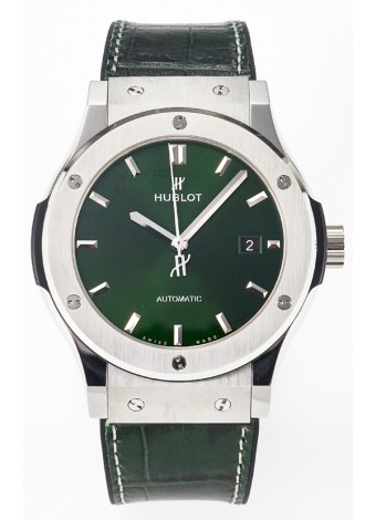 Hublot Super Clone Classic Fusion Titanium 42MM Reloj Réplica Espejo 1:1 Dial Verde