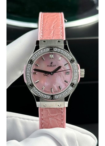 Hublot Super Clone Classic Fusion Titanium 33MM Reloj Réplica Espejo 1:1 Dial Rosado Madre Perla