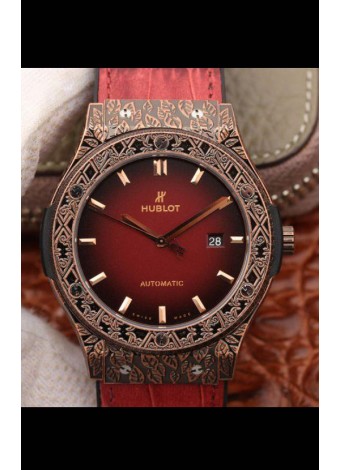 Hublot Classic Fusion Fuente Edición Limitada de Bronce 45MM Reloj Réplica Suizo 
