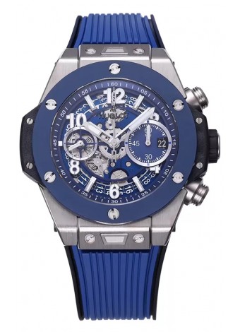Hublot Big Bang Unico Caja de Acero Inoxidable Azul Edición Reloj Réplica a Espejo 1:1