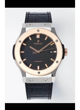 Hublot Classic Fusion Dial Negro de Dos Tonos 42MM Reloj Réplica Suizo Calidad Espejo 1:1