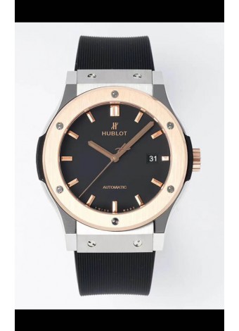 Hublot Classic Fusion Dial Negro de Dos Tonos 42MM Reloj Réplica Suizo Calidad Espejo 1:1