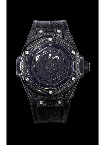 Hublot Big Bang One Click Sang Bleu Reloj Réplica a espejo 1:1 en Caja de Cerámica - 45MM