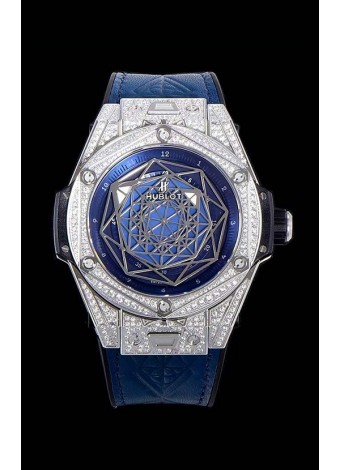 Hublot Big Bang One Click Sang Bleu Reloj Réplica a espejo 1:1 Caja en Acero Inoxidable 45MM - Dial Azul