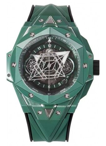 Hublot Big Bang UNICO Sang Bleu II Cerámica Verde Reloj Réplica Suizo Calidad Espejo 1:1