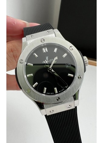 Hublot Classic Fusion Acero Inoxidable 33MM Dial Negro Reloj Movimiento Cuarzo Suizo Calidad Espejo 1:1