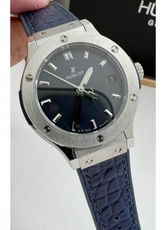 Hublot Classic Fusion Acero Inoxidable 33MM Dial Azul Reloj Movimiento Cuarzo Suizo Calidad Espejo 1:1