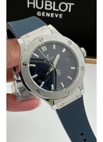 Hublot Classic Fusion Acero Inoxidable 33MM Dial Azul Reloj Movimiento Cuarzo Suizo Calidad Espejo 1:1