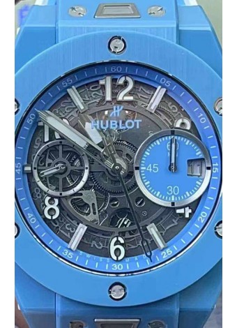 Hublot Big Bang Unico Azul PVD Reloj Réplica Suizo Edición Espejo 1:1