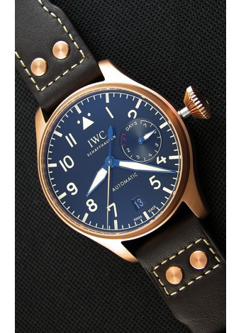 IWC Big Pilot's IW501005 Reloj Réplica Suizo Heritage - Función indicadora de la Reserva de Energía totalmente Funcional Réplica a Espejo 1:1