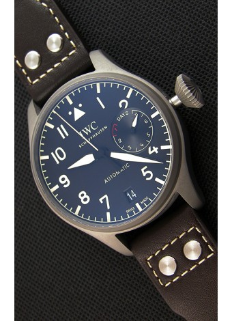 IWC Big Pilot's IW501004 Reloj Heritage Suizo en Titanio - Función Indicadora de Reserva de Energía - Réplica a Espejo 1:1