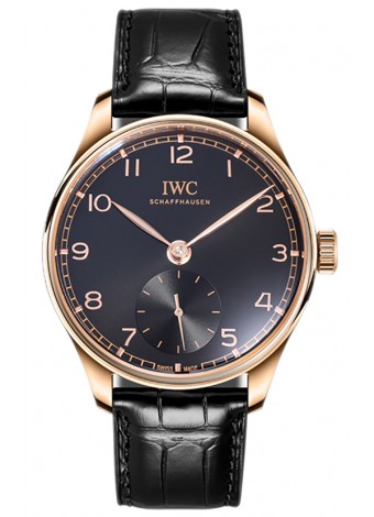 IWC Portugieser Automático 40 IW358310 Dial Negro Oro Rosado Reloj Réplica Espejo 1:1 