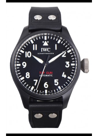 IWC Big Pilot's IW326906 Edición Top Gun 43MM Correa Piel Réplica Suiza Cerámica 