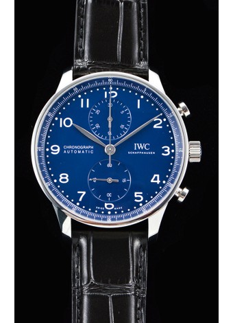 IWC Portuguese Chronograph Reloj Suizo a Espejo 1:1 Dial Azul