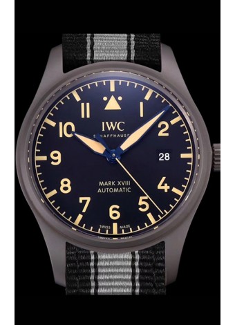 IWC Pilot's MARK XVIII Heritage 1:1 Swiss Watch 904L Steel Casing Black Matte Finishing