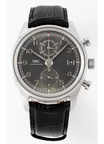 IWC Portugieser Cronógrafo Clasico IW390404 Dial Gris Reloj Réplica Suizo