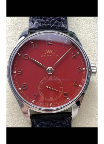 IWC Portugieser Super Clone Automatic 41 IW358315 Dial Rojo en Caja Acero