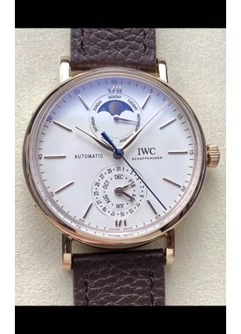 IWC IW359002 Portofino Complete Calendar Oro Rosado Reloj Réplica Suizo 