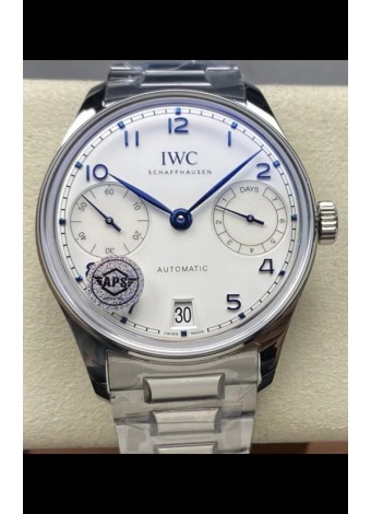 IWC Super Clone Portugieser Reloj Réplica Suizo Espejo 1:1 Dial Blanco Reloj Caja Acero