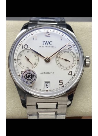 IWC Super Clone Portugieser Reloj Réplica Suizo Espejo 1:1 Dial Blanco Reloj Caja Acero