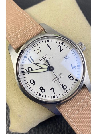 IWC Pilot Mark XVIII IW327002 Reloj Réplica a Espejo 1:1 En Dial Blanco