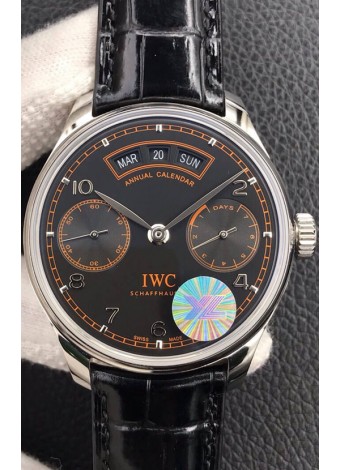 IWC Portuguese Reloj Réplica Suizo a Espejo 1:1 Dial Marrón Caja de Acero