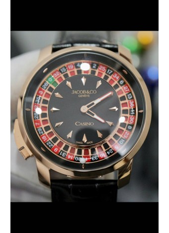 Jacob and Co Roulette Edition Reloj Réplica Caja en Oro Rosado