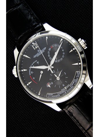 Jaeger LeCoultre Master Geographic Reloj Réplica Suizo Caja de Acero Indicador de Reserva de Energía