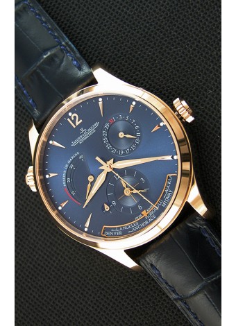 Jaeger LeCoultre Master Geographic Indicador de Reserva de Energía Reloj Réplica Suizo Oro Rosado