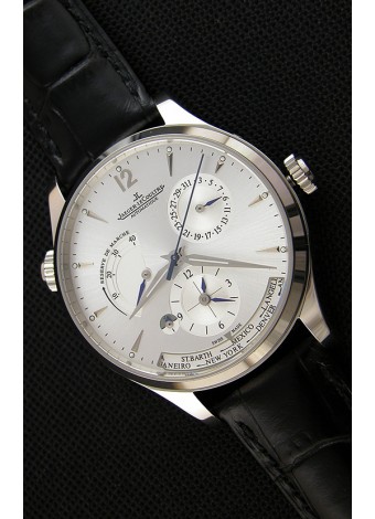 Jaeger LeCoultre Master Geographic Indicador de Reserva de Energía Caja de Acero Dial de Acero Reloj Réplica Suizo