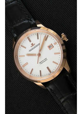Jaeger LeCoultre Geophysic True Second Reloj Réplica Suizo en Oro Rosado Dial en color Blanco