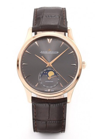 Jaeger LeCoultre Master Reloj Ultra Fino Luna Oro Rosado Réplica a Espejo 1:1