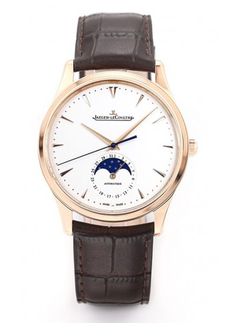Jaeger LeCoultre Master Reloj Ultra Fino Luna Oro Rosado Réplica a Espejo 1:1