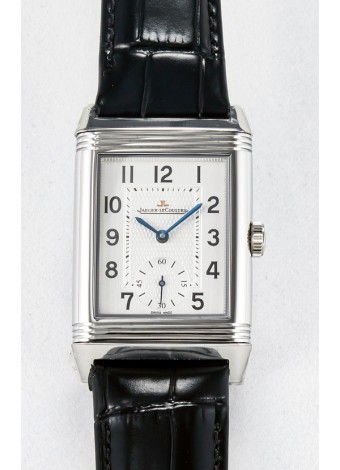 Jaeger-LeCoultre Reverso Super Clone DuoFace Negro/Blanco Reloj Réplica Acero 
