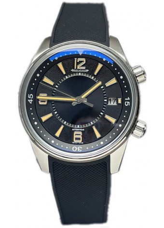 Jaeger LeCoultre Polaris Date Dial Negro Correa Goma Reloj Réplica Espejo 1:1 42MM