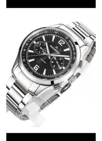Jaeger LeCoultre Polaris Chronograph Caja Acero Inoxidable Dial Negro Reloj Réplica Suiza 