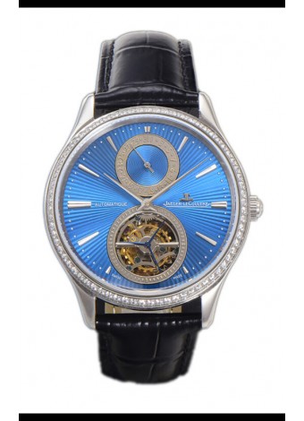 Jaeger LeCoultre Master Tourbillon Ultra-Fino Dial Azul Caja Acero Inoxidable