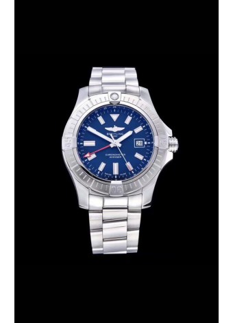 Breitling Avenger 43 Automatic Dial Azul Correa de Acero Reloj Réplica Suizo a Espejo 1:1