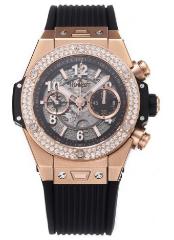 Hublot Big Bang Unico Oro Rosado Diamantes Bisel Calidad a Espejo 1:1 Reloj Réplica Suizo