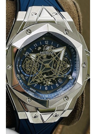 Hublot Big Bang UNICO Sang Bleu II Acero Inoxidable Calidad a Espejo 1:1 Reloj Réplica Suizo
