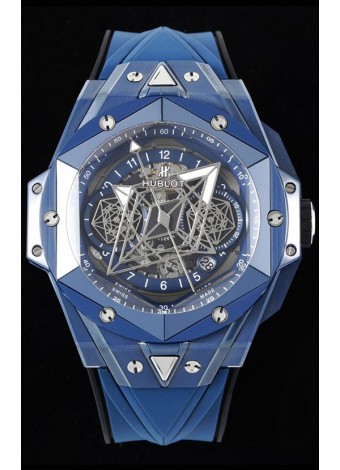 Hublot Big Bang UNICO Sang Bleu II Cerámica Azul Calidad a Espejo 1:1 Reloj Réplica Suizo