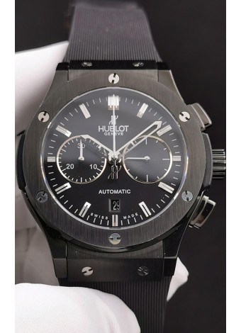 Hublot Classic Fusion Chronograph Bisel y Caja de Cerámica Dial Negro Reloj Réplica a Espejo 1:1