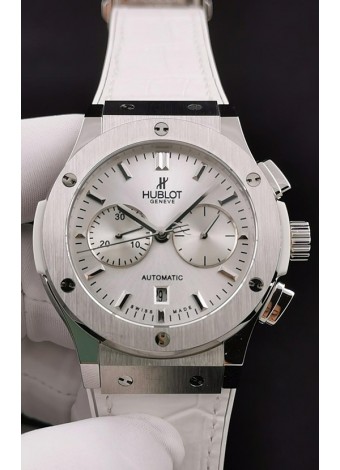 Hublot Classic Fusion Chronograph Caja de Acero Inoxidable Dial Plateado Reloj Réplica a Espejo 1:1