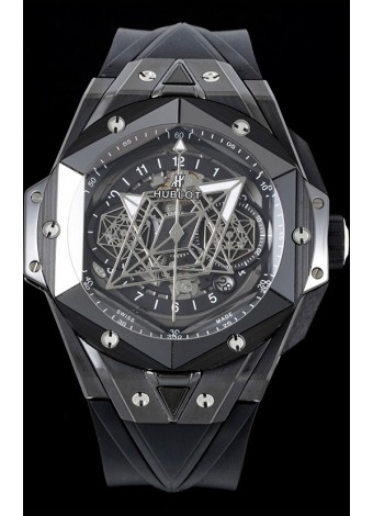 Hublot Big Bang UNICO Sang Bleu II Cerámic Negra Calidad a Espejo 1:1 Reloj Réplica Suizo