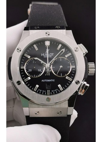 Hublot Classic Fusion Chronograph Caja de Acero Inoxidable Dial Negro Reloj Réplica a Espejo 1:1