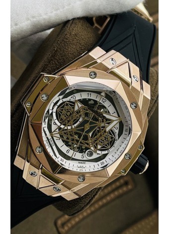 Hublot Big Bang UNICO Sang Bleu II Oro Rosado Calidad a Espejo 1:1 Reloj Réplica Suizo